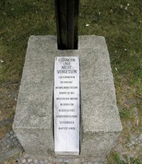 Plakette ved Sachsenhausen museet